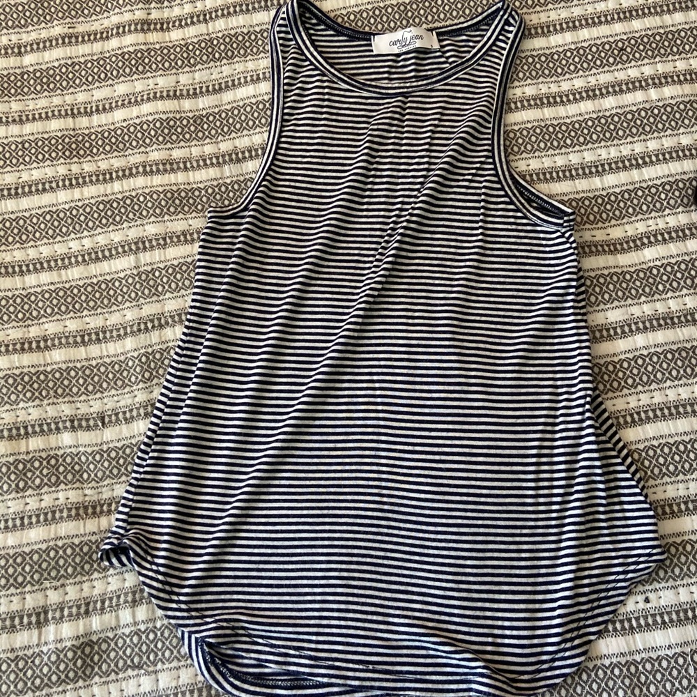 CJLA Blue and White Tank